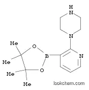Molecular Structure of 1150561-73-1 (2-Piperazinylpyridine-3-boronic acid, pinacol ester)